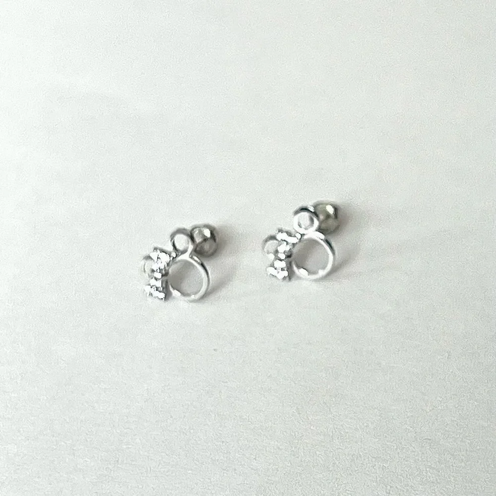 14k Solid gold Mouse earrings | Mouse stud earrings | Real Gold Stud earrings |